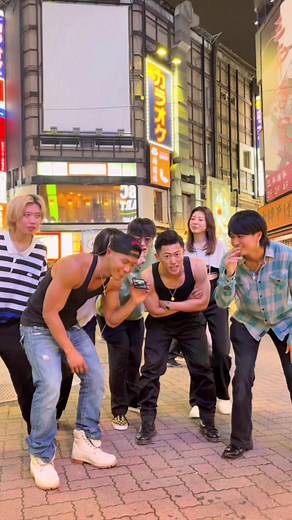 Coordinated Dance Routine in Shibuya's Neon Lights