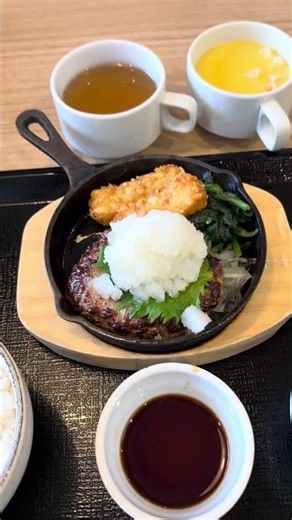 #ヴィクトリアステーション #モーニング #おろし手ごねハンバーグ朝定食#ぽんずでどうでしょう