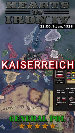 Kaiserreich Timelapse in Hearts of Iron 4
