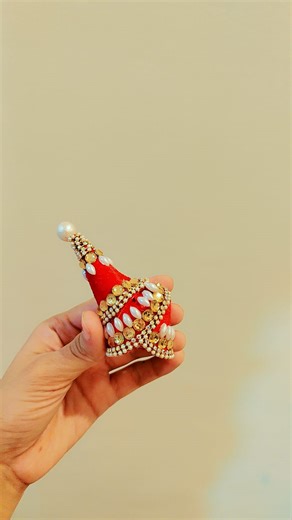 4.1K views · 90 reactions | how to make Laddu Gopal Ji designer Pagdi for devuthni gyaras 覆 #laddugopaljipagdi #disignerpagdi #handmadepagdi #handmademukut #laddugopaljimukut #DevUthaniEkadashi #craftttbymegha #viralreels #trendingreels #instareels #instagood #trending #trendingpost #instapost #fypシ #explore #explorepage #handmade #crafts | Craftttbymegha | Facebook