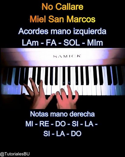 No Callare - Proezas - Miel San Marcos - Tutorial Piano"acordes y melodia"Nivel FACIL - Principiante