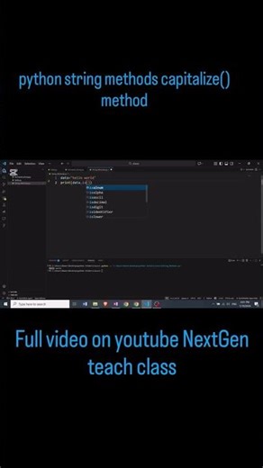 String method in python #education #coding #python #pythontutorial #shorts #shortvideo
