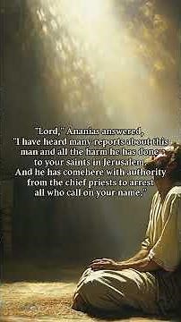Acts 9:10-19(NIV1984) The Conversion of Saul II: Ananias Restores Saul's Sight