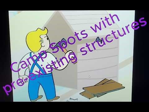 Camp locations with pre-existing structures