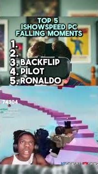 Top 5 Ishowspeed PC Falling Moments #shortvideo