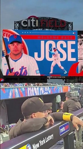 OMG! Jose Iglesias watches a tribute video from the Mets in his return to Citi Field 💙🧡