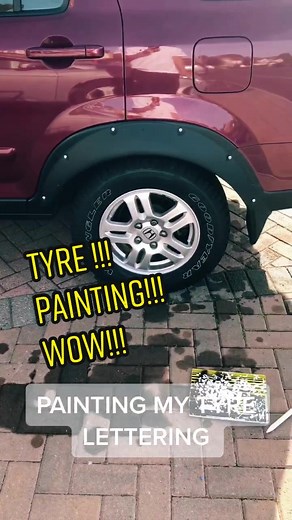 DIY Tire Lettering Painting Tutorial