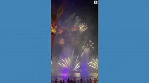 Huge fireworks display in Dubai