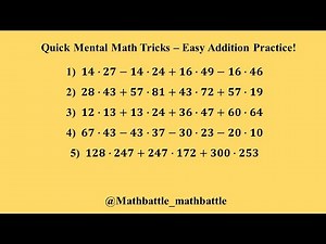 Quick Mental Math Tricks – Easy Addition Practice #009