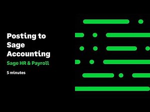 Sage HR & Payroll (Canada) - Posting to Sage Accounting
