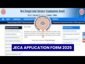 JECA Application Form 2025, Eligibility Criteria, Application Fee, Exam Date