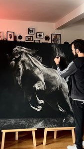 KHAN - SKIMA 🐎✏️ . #hyperrealism #realistic #drawing #artwork #charcoal #design #art #artist #draw #skimadrawing #skima #creation #horse #animals | Skima Realistic Drawing