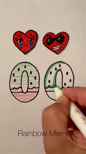 💛❤️💚0❎ || 🥰✅ ¿Cuál dibujo te gusta más? ¡Vota con emojis!