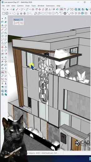 ✅Perfect way to make jali in Sketchup #youtubeshorts #new #sketchup #viralvideo #trending ￼