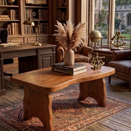 Live Edge Solid Wood Coffee Table - Rustic Coffee Table - Modern Organic Shaped Center Table - Handcrafted Mid Century Living Room Furniture - Etsy