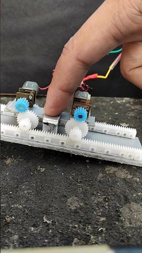 DIY rack and pinion gear mechanism. N20 motors and gears.
