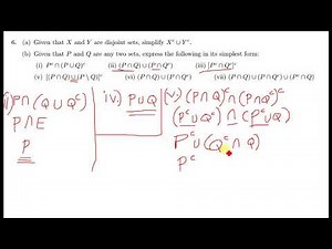 SIMLIFYING SETS USING DE MORGAN'S LAWS