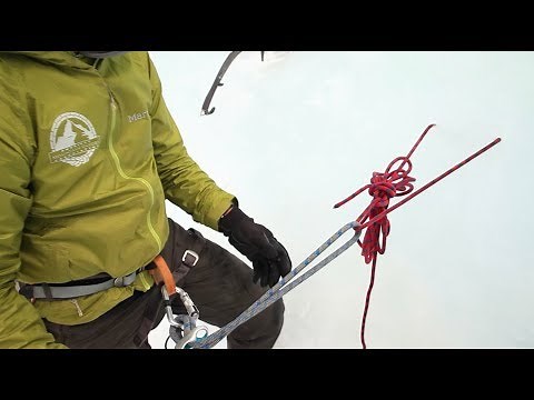 Ice Climbing: 16. Creating V-Thread Anchors | Climbing Tech Tips