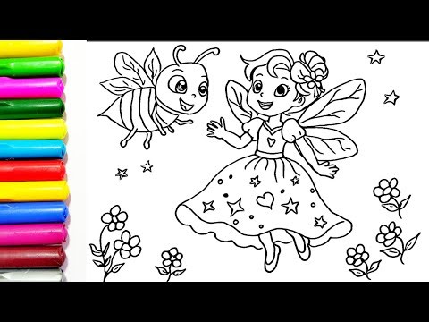 Easy Drawing of Angel Cartoon Step by Step | Pari Drawing for Kids and toddlers