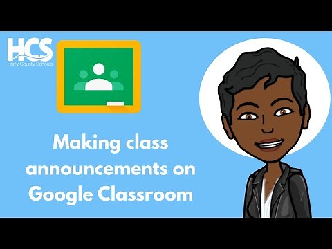 Making Class Announcements on Google Classroom Tutorial for teachers
