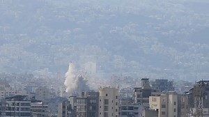 Fiery explosion as Israel launches new strikes on Beirut