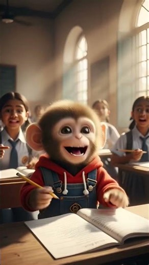 ai monkey video notebook #aivideo