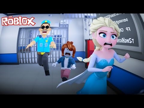 Queen Elsa & Subscriber Play Team Prison Run in Roblox!