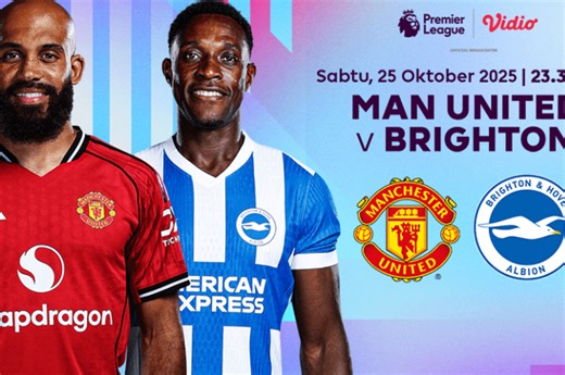 Jadwal dan Link Live Streaming MU vs Brighton di Premier League