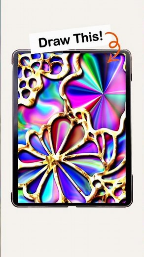 Try this abstract art in Procreate #digitalart #procreate #digitaldrawing #ipad #howtodraw