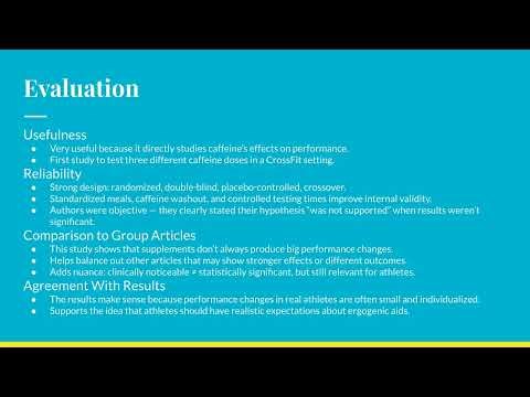 Intro to exercise science group research presentation