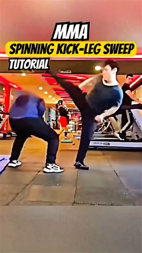 Mma Spinning leg sweep kick tutorial👊💥#mma #kick #trendingvideo #viralvideo #shortsvideo #mma #ufc