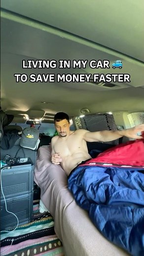 Living in My Car to Save Money Faster 🚍 #vanlife #carlife