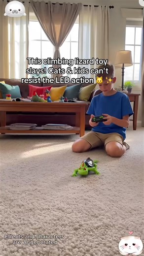 年 Wall-Climbing Gecko RC Toy — Races on floors, climbs smooth walls,...