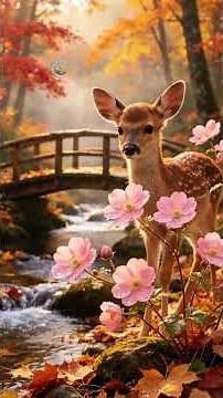 Soft Piano & Violin 🍂 Beautiful Flowers and Peaceful Autumn #shorts #relaxation