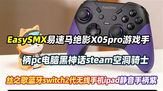 易速马X05Pro游戏手柄实测：PC/NS/IPad全能无线手柄，一秒上手真香体验？