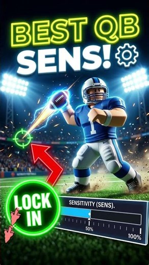 THE SECRET PRO QB SENSITIVITY SETTINGS TO THROW DOTS IN ULTIMATE FOOTBALL! ⚙️🔥 #roblox