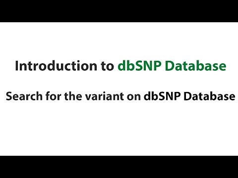 Introduction to dbSNP Database #SNP #NCBI