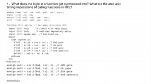 Verilog中的task和function会被综合出什么电路？