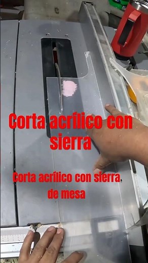 Cómo cortar acrílico con sierra de mesa #carpinteria #woodworking