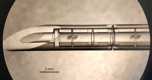 ARC surgical needle uses a steerable tip to hit targets