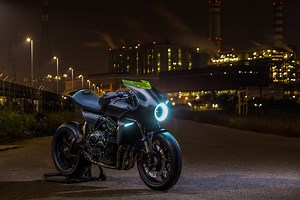 Honda shows CB4 Interceptor Concept with wind-powered generator