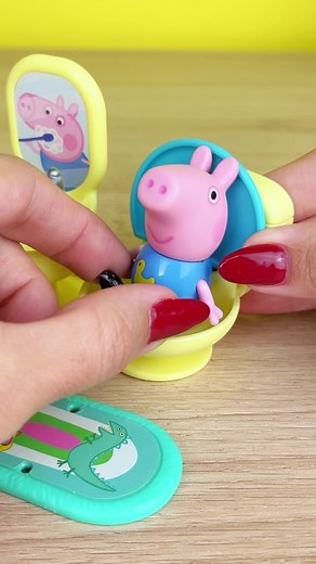 George's Funny Mess with Peppa Pig Toys - ASMR Fun