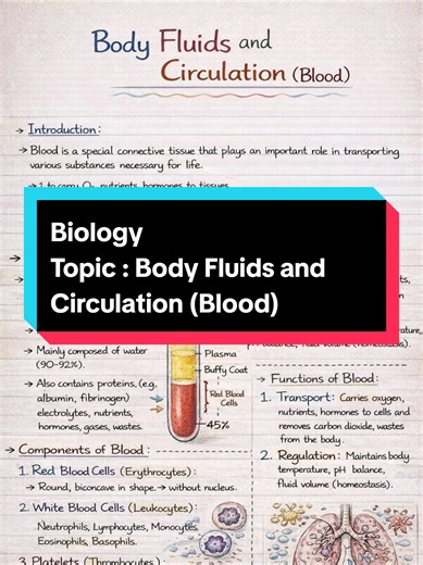 Understanding Body Fluids and Blood Circulation for NMDCAT
