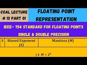 COAL Lec 13 Part 1 | Floating Point Representation | IEEE - 754 Standard | Single & Double Precision