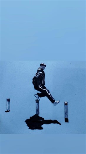 Do not try this at home ⚠️ #art #performance #model #transition #edit #drawing