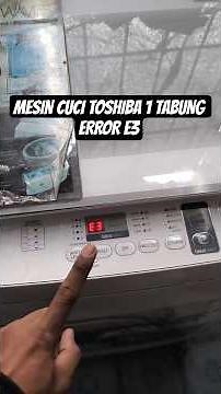TOSHIBA 1-TUBE WASHING MACHINE ERROR E3 #shorts #1-tub washing machine #toshiba #washing machine #e3