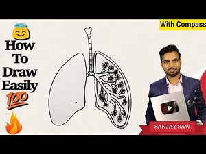 How To Draw Lungs Step by step for Beginners !