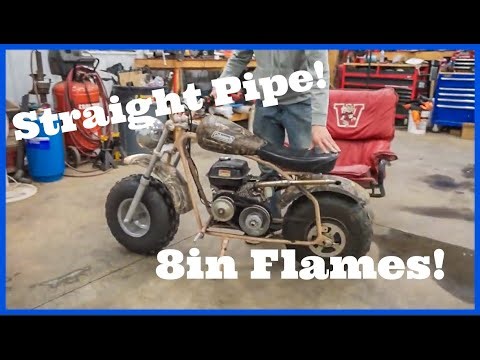 MINI-BIKE SHOOTS FLAMES! (a diy tutorial)