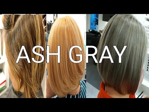 ASH GRAY how to ACHIEVE - ash gray color - hair tutorial