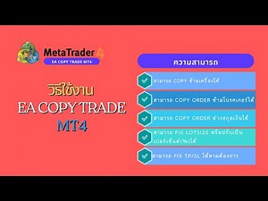 วิธีใช้งาน EA Copy Trade to copy MT4 signals to MT4